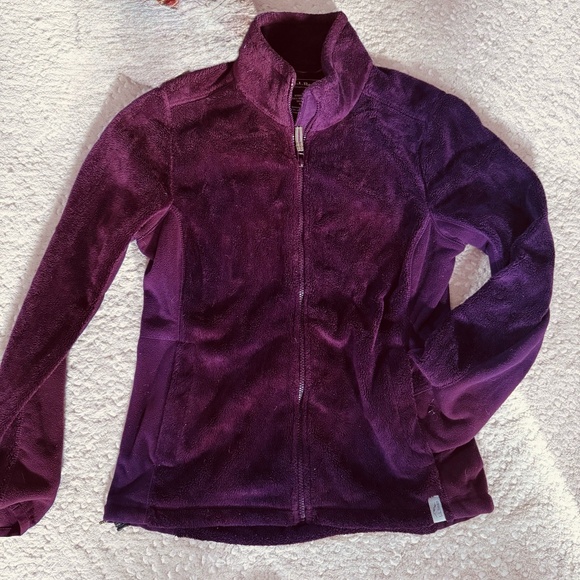 L.L. Bean Jackets & Blazers - L.L. Bean Women’s Fleece Jacket, Sz.M, Plum Purple, Full Zip Cozy Outdoor EUC